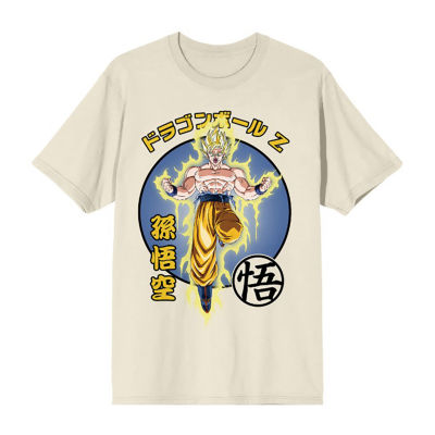 Mens Crew Neck Short Sleeve Regular Fit Dragon Ball Z Graphic T