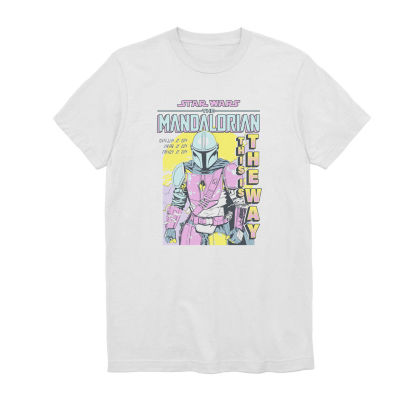 Mandalorian Pop Art Mens Crew Neck Short Sleeve Regular Fit Star