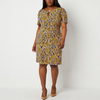 Jcpenney royal blue hot sale plus size dress