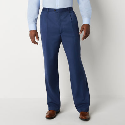 Stafford Signature Coolmax Mens Big and Tall Stretch Fabric Classic Fit  Suit Pants, Color: Blue Birdseye - JCPenney