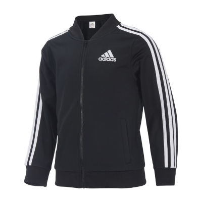 adidas Big Girls Lightweight Track Jacket, Color: Black - JCPenney