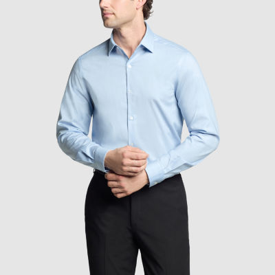 Formal Shirt Men's Dress Sport Shirts Van Heusen Mens Slim Fit Stretch  Fabric Wrinkle Free Long Sleeve Dress Shirt JCPenney