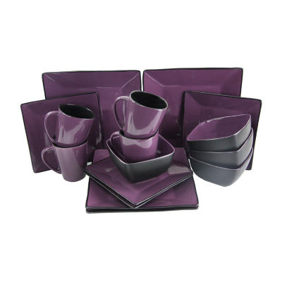 Elama Mulberry Loft Modern Premium Stoneware Dinnerware Set