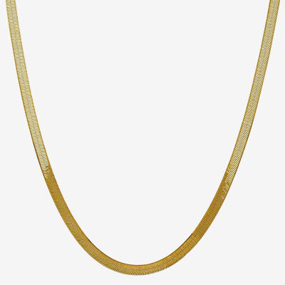 Gold herringbone store necklace 16 inch