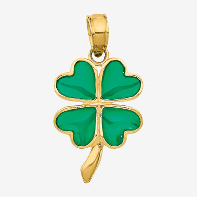 Silver Clover Four Leaf Necklace Colorful Zircon Shamrock 