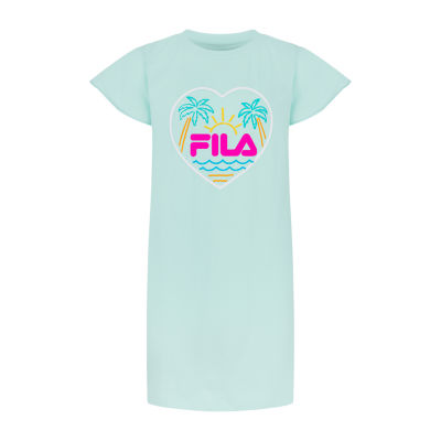 Spit Pekkadillo been Fila Big Girls Short Sleeve Flutter Sleeve Logo T-Shirt Dress - JCPenney