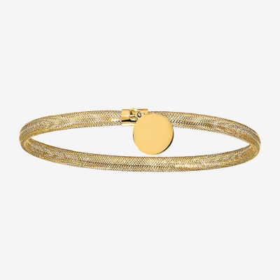 Yellow gold mesh cuff bracelet