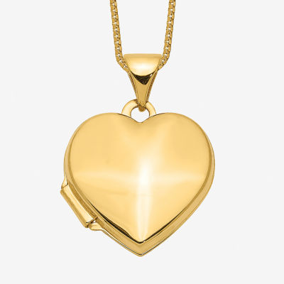 Womens K Gold Heart Locket Necklace Jcpenney