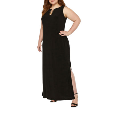 MSK Plus Sleeveless Maxi Dress, Color: Black - JCPenney