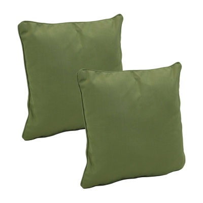 Sage Outdoor Throw Pillow Pack of 4 Cozy Covers Cases for Couch Sofa Home Decoration Solid Dyed Soft Chenille, Green