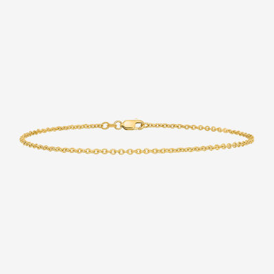 9ct Yellow & White Gold 8 Inch Rope Chain Bracelet