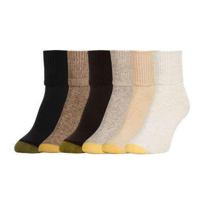 GoldToe® 6-pk. Turn-Cuff Crew Socks - Extended Sizes-JCPenney