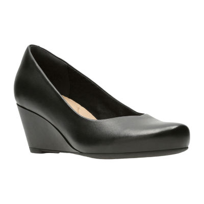 Clarks women's flores on sale tulip wedge pump