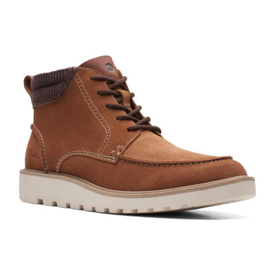 Ansøgning dyb tag Clarks Mens Cc Barnes Mid Cola Suede M Flat Heel Lace Up Boots, Color: Tan  - JCPenney