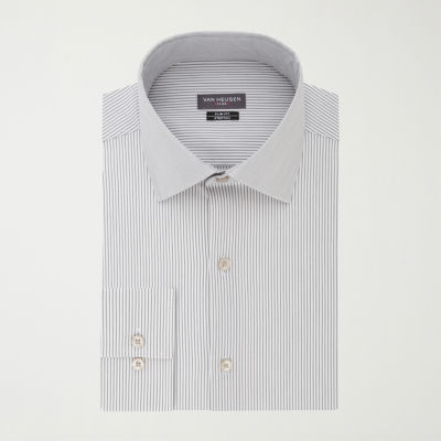 VAN HEUSEN 50s 60s Open collar Vintage box silhouette Check