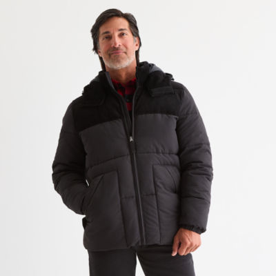 St. John's Bay Mens Hooded Hidden Access Opening Heavyweight