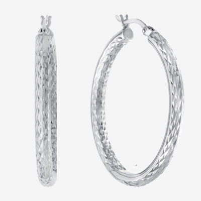 Jcpenney hoop deals earrings silver