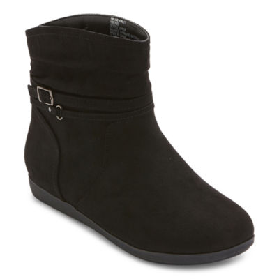 Flat cheap wedge boots