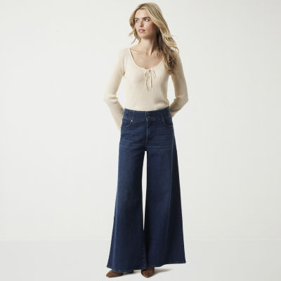 JS Jessica Simpson Womens Wide Leg High Rise Trouser, Color