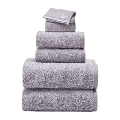 IZOD 6-pc. Solid Gray Bath Towel Set, Color: Gray - JCPenney