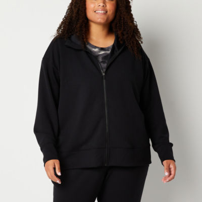 Xersion Womens Oversized Fleece Long Sleeve Hoodie Plus