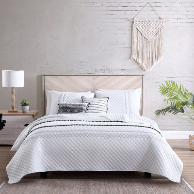 Marie Claire Elia 5-pc. Midweight Embellished Embroidered Comforter Set,  Color: White - JCPenney