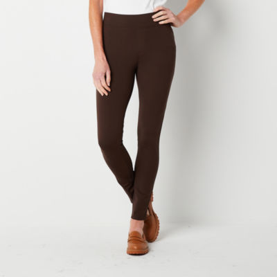 HUE Ponte Mid Rise Full Length Leggings