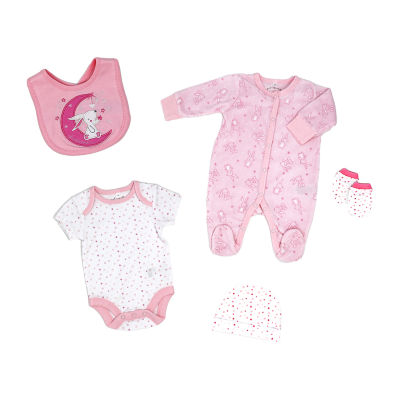 3 Stories Trading Company Baby Girls 5 pc. Baby Clothing Set