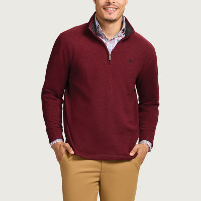 IZOD Thermasoft Sweater Fleece Mens Mock Neck Long Sleeve Quarter