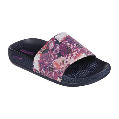 Bygge videre på kontakt Smitsom Skechers Womens Hyper Floral Blooms Slide Sandals, Color: Navy Multi -  JCPenney