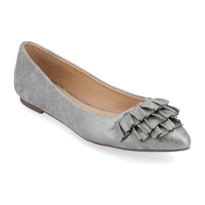 Jcpenney white best sale flat shoes