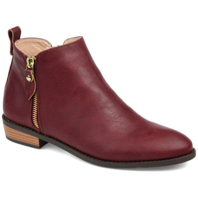 Burgundy ankle hot sale boots ladies