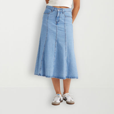 Levi's high rise denim skirt hotsell