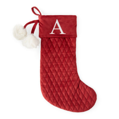 North Pole Trading Co. Red Quilted Monogram Monogrammable Christmas Stocking - JCPenney