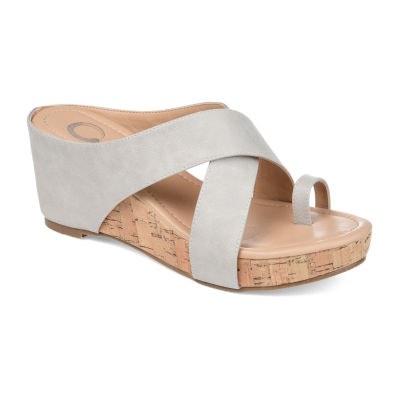 Jcpenney white sale wedge sandals