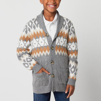 boys gray cardigan