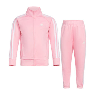 Pink cheap adidas suit