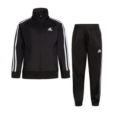 Adidas black 2024 tracksuit boys