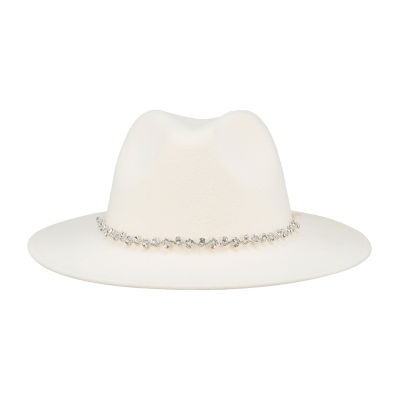 JS Jessica Simpson Rhinestone Band Felt Womens Panama Hat JCPenney