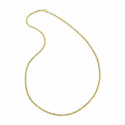 Belk & Co Solid Glitter Necklace in 14K Yellow Gold, 18 in