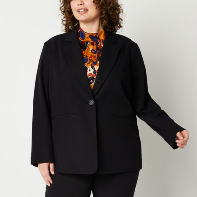 Worthington Womens Regular Fit Blazer-Plus