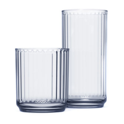 Mesa Mia Chapala Blue Ombre 4-pc. Tumbler Glass Set | Blue | One Size | Drinking Glasses Tumbler Glasses | Handmade|Hand Blown|Dishwasher Safe