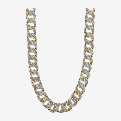 Stainless Steel Grooved Chain Link Necklace / CHN2468