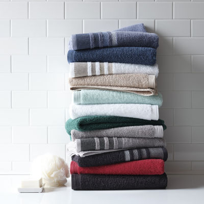 Home Expressions Solid and Stripe Bath Towel Collection - JCPenney
