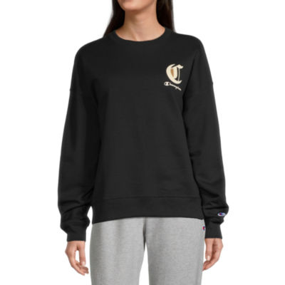 Champion Powerblend Crew Old English Womens Crew Neck Long Sweatshirt, Color: JCPenney