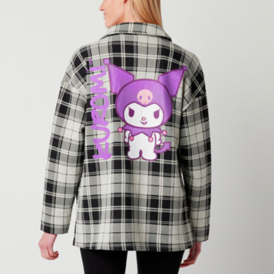 Juniors My Melody And Kuromi Womens Crew Neck Long Sleeve Hello