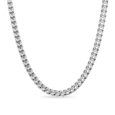 Stainless Steel Chain Necklace 20-21 Inch Black/Silver