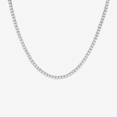 4.6 TCW Diamond Tennis Necklace White Gold, 21 Inches