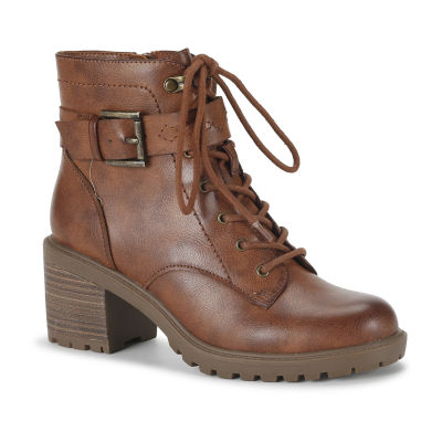 Frye and Co. Womens Axel Stacked Heel Lace Up Boots JCPenney