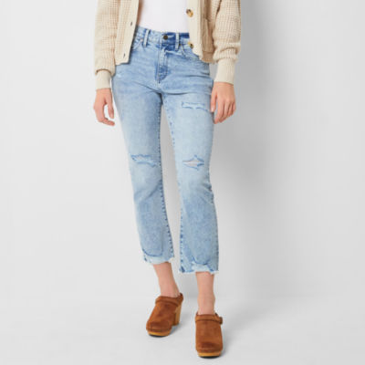 Everyday Blues: Women's Plus a.n.a Striped Oversized Shirt, Scoop Neck  T-Shirt, High-Rise Flare-Leg Jeans, Slip-On Shoes, Gold-Tone Necklace -  JCPenney